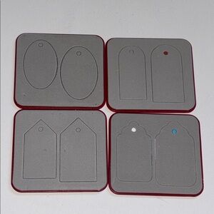 Sizzix Tag Die Set Small Red Back Sizzix Tag Die cut sets Thin Sizzix Die cuts